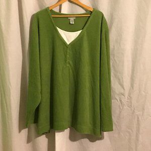 Plus size ribbed chenille sweater 5x